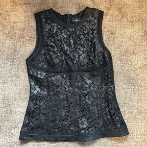 J. Mendel Black Lace Tank Top